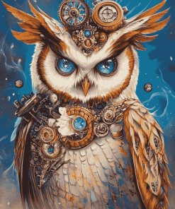 Steampunk Owl Art Diamond Painting