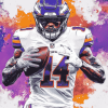 Stefon Diggs Football Diamond Painting