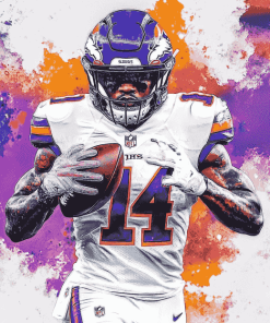 Stefon Diggs Football Diamond Painting