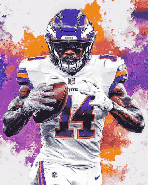Stefon Diggs Football Diamond Painting