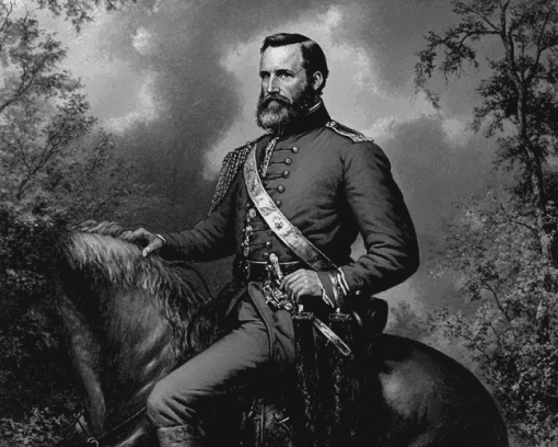 Stonewall Jackson Monochrome Diamond Painting