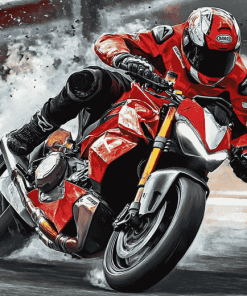 Streetfighter Motorcycle Engines Diamond Painting