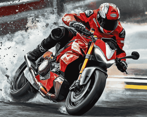 Streetfighter Motorcycle Engines Diamond Painting