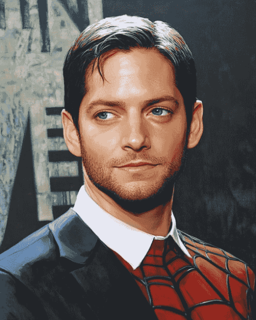 Stylish Tobey Maguire Celebrity Diamond Painting