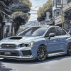 Subaru WRX Grey Turbo Diamond Painting