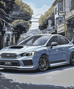 Subaru WRX Grey Turbo Diamond Painting