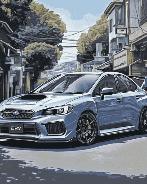 Subaru WRX Grey Turbo Diamond Painting