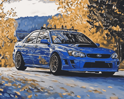 Subaru WRX Racing Diamond Painting