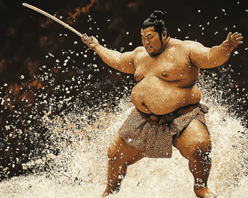 Sumo Warrior Sports Diamond Painting