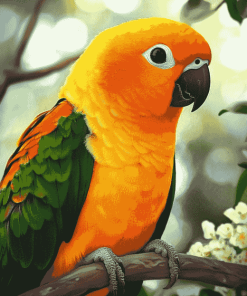 Sun Conure Parrot Diamond Painting