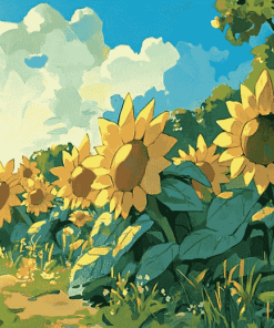 Sunflowers Torterra Pokemon Diamond Painting