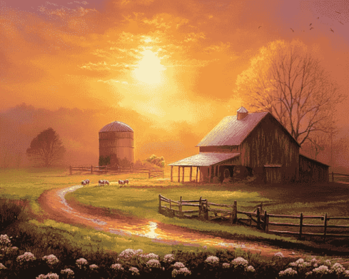 Sunrise Landscape Diamond Painting