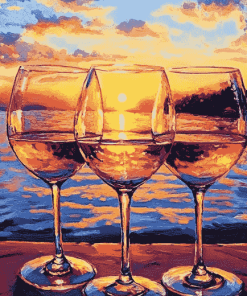 Sunset Reflection Glasses Diamond Painting