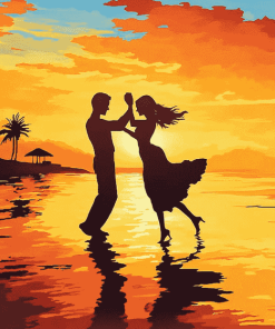 Sunset Romance Beach Diamond Painting