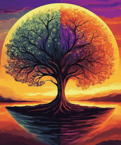 Sunset Tree of Life Diamond Painting