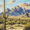 Superstition Mountain Landscapes Diamond Painting