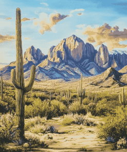 Superstition Mountain Landscapes Diamond Painting