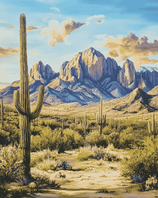 Superstition Mountain Landscapes Diamond Painting