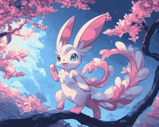 Sylveon Anime Art Diamond Painting