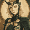 Sylvie Lady Loki Marvel Painting