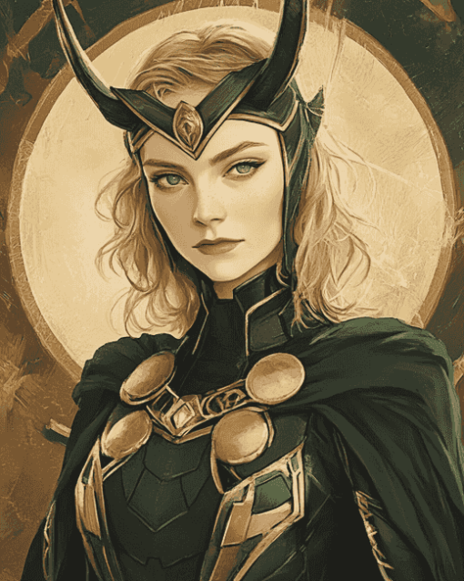 Sylvie Lady Loki Marvel Painting