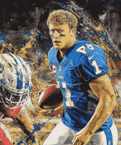 T J Hockenson Football Legend Diamond Painting