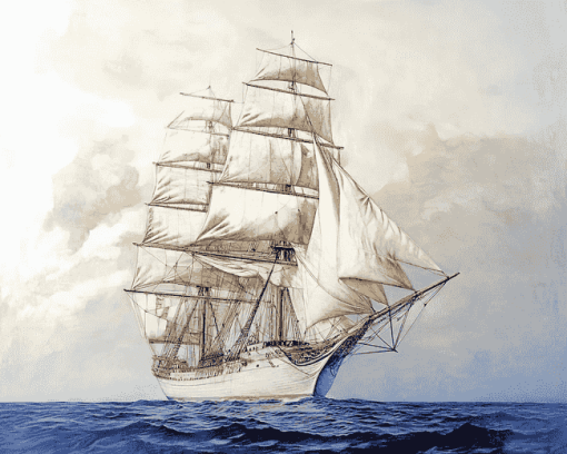 Tall Ship Sailboat Diamond Painting