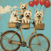 Tandem Bike Adventure Dogs Diamond Painting