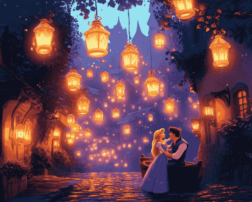 Tangled Disney Lanterns Diamond Painting