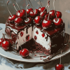 Tasty Cherry Cake Diamond Painting