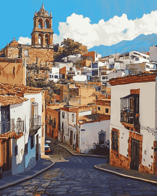 Taxco Cityscape Diamond Painting