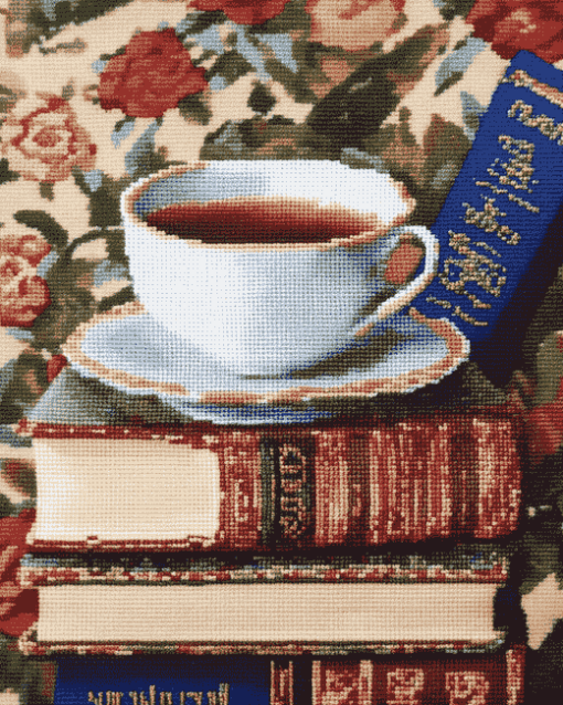 Teacup Books Cross Stitch Diamond Painting