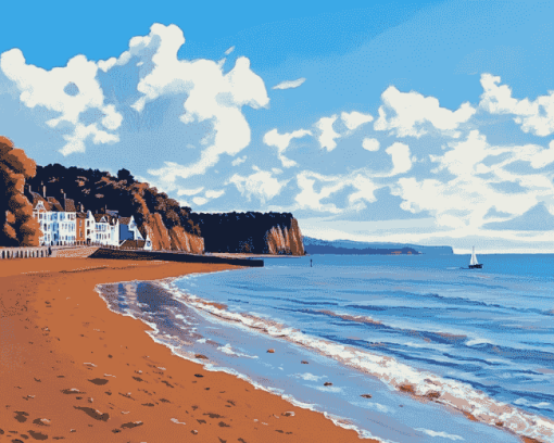 Teignmouth Seascape Diamond Painting