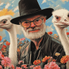 Terry Pratchett Ostriches Diamond Painting