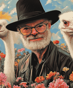 Terry Pratchett Ostriches Diamond Painting