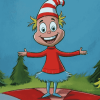 The Cat In The Hat Cartoon Diamond Painting