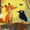 The Fox and the Crow Animation Diamond Painting