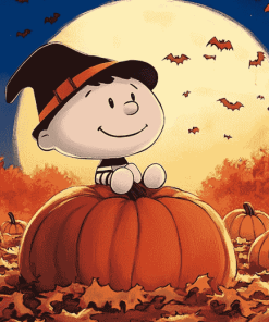 The Great Pumpkin Charlie Animation Diamond Painting