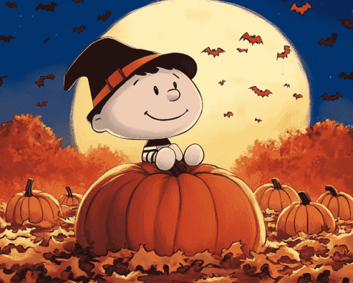 The Great Pumpkin Charlie Animation Diamond Painting