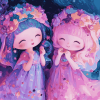 The Little Twin Stars Pink Diamond Painting