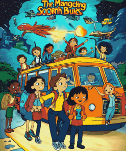 The Magic School Bus Cartoon Diamond Painting