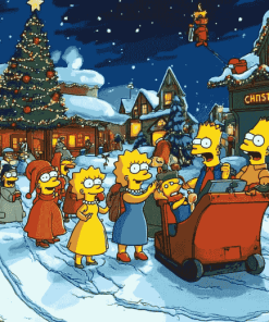 The Simpsons Animation Holiday Diamond Painting