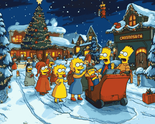 The Simpsons Animation Holiday Diamond Painting