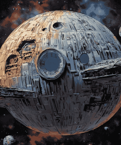 The Space Death Star Animation Diamond Painting