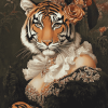 The Vintage Tiger Lady Diamond Painting