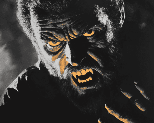 The Wolf Man Film Diamond Painting