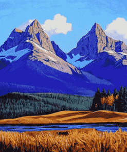 Three Sisters Mountains Oregon Diamond Painting