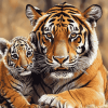 Tiger Cubs Art Diamond Painting