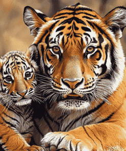 Tiger Cubs Art Diamond Painting