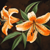 Tiger Lilies Blooms Diamond Painting